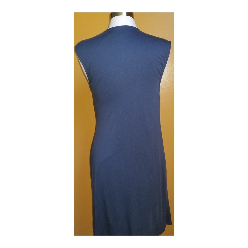 Anthropologie HD in Paris Brynn Wrap Dress • Navy • Small • Elegant Drape - Picture 5 of 5